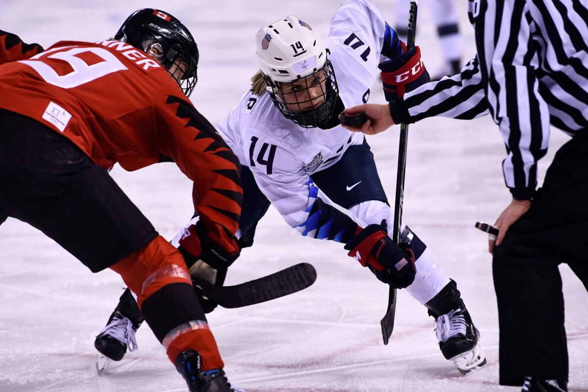 US Canada Womens Faceoff